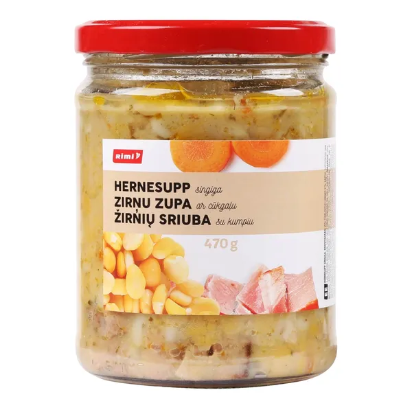 Zirņu zupa ar cūkgaļu Rimi 470g