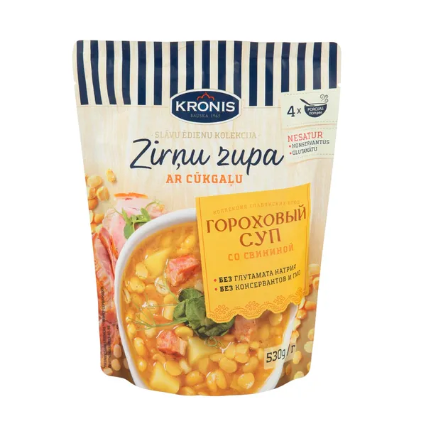 Zirņu zupa Kronis ar cūkgaļu 530g